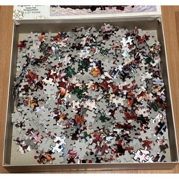 1993 Will The Real Santa Please 1000 Piece Puzzle Great American Puzzle Factory - Picture 3 of 8